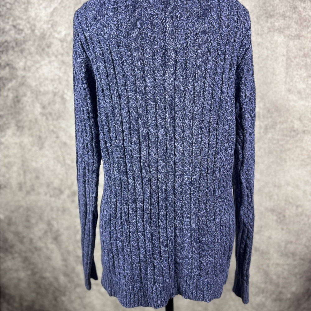 Croft & Barrow Cotton V-Neck Knit Blue Women's Sweater Size M - Picture 9 of 9